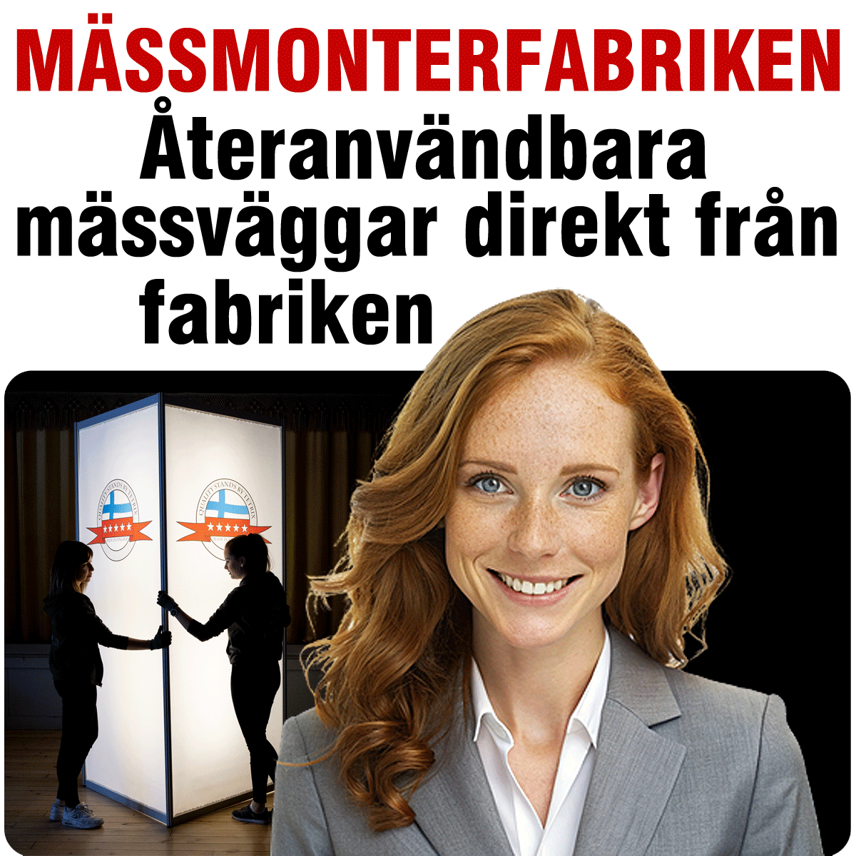 Mässvägg mässmonter tillverkare bra pris modell storlek köpa storlek