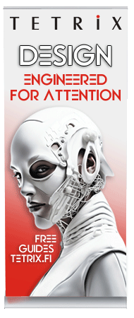 Roll Up design - bannerissa tulee olla toimintakehote ja ainakin yhteystieto