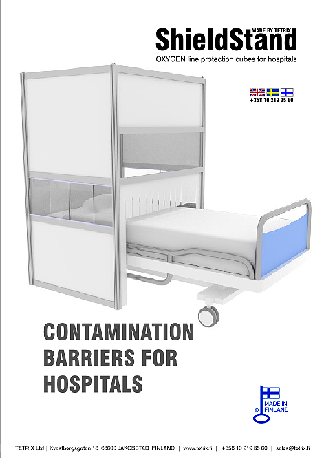 ShieldStand virus protection barrier for hospital