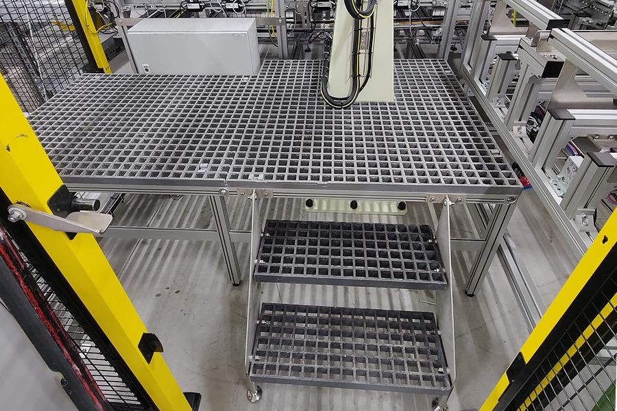 Huoltotaso rakennelma alumiiniprofiilit rakenne helppo kevyt