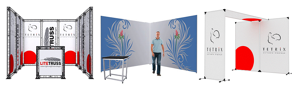 3x3 modular exhibition stands packages by TETRIX