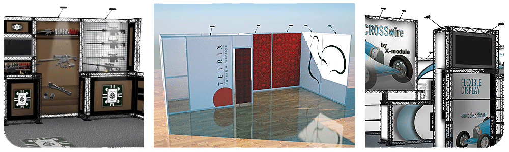 Chose your 6x3 modular exhibition stand system