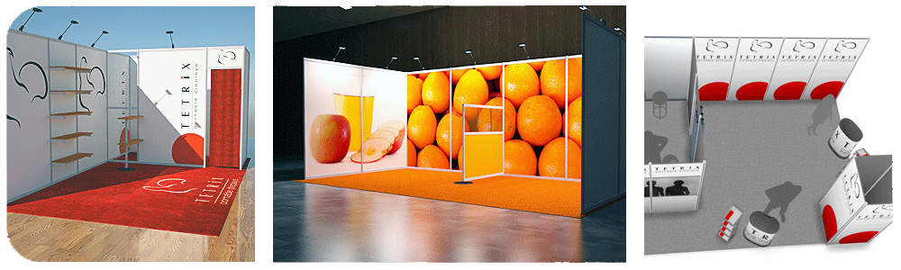 6x3 Exhibition stand ALU modular trade show booth very popular flexible trade show booth