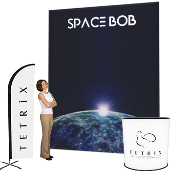 FULL i-shaper end stand modular exhibition stand 3x3 extra high 375cm TETRIX