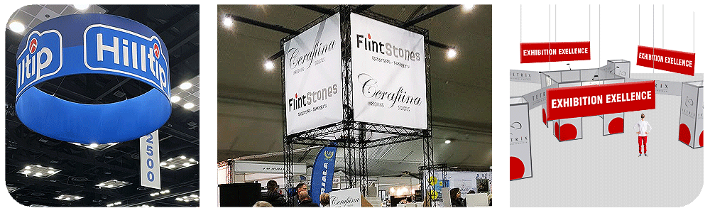 Hanging structures and over head Collar stands for exhibitions