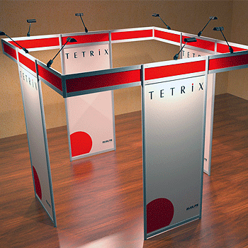 o-shaped, pop-up stand 3x3 ALU exhibition booth super flexible