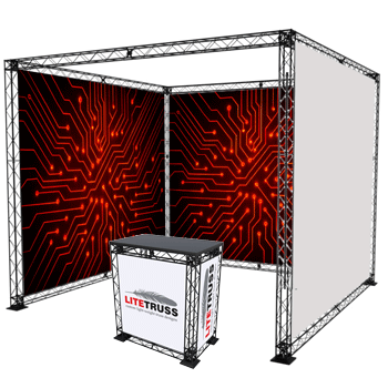 TRUSS Modular Exhibition Stand extend 3x3 U-format row trade show stand