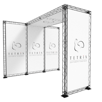 TRUSS Modular Exhibition Stand 3x3 i-format end stand trade show stand tunnel construction