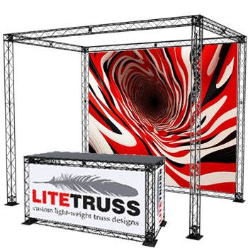 TRUSS Modular Exhibition Stand extend 3x3 i-format end trade show stand