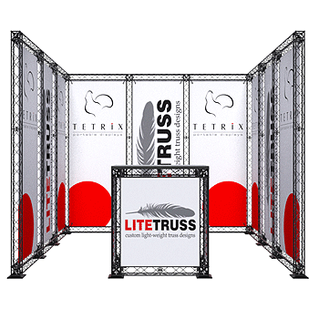 TRUSS Modular Exhibition Stand 3x3 U-format corner stand trade show stand construction