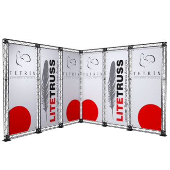 TRUSS Modular Exhibition Stand 3x3 U-format corner stand trade show stand tunnel construction